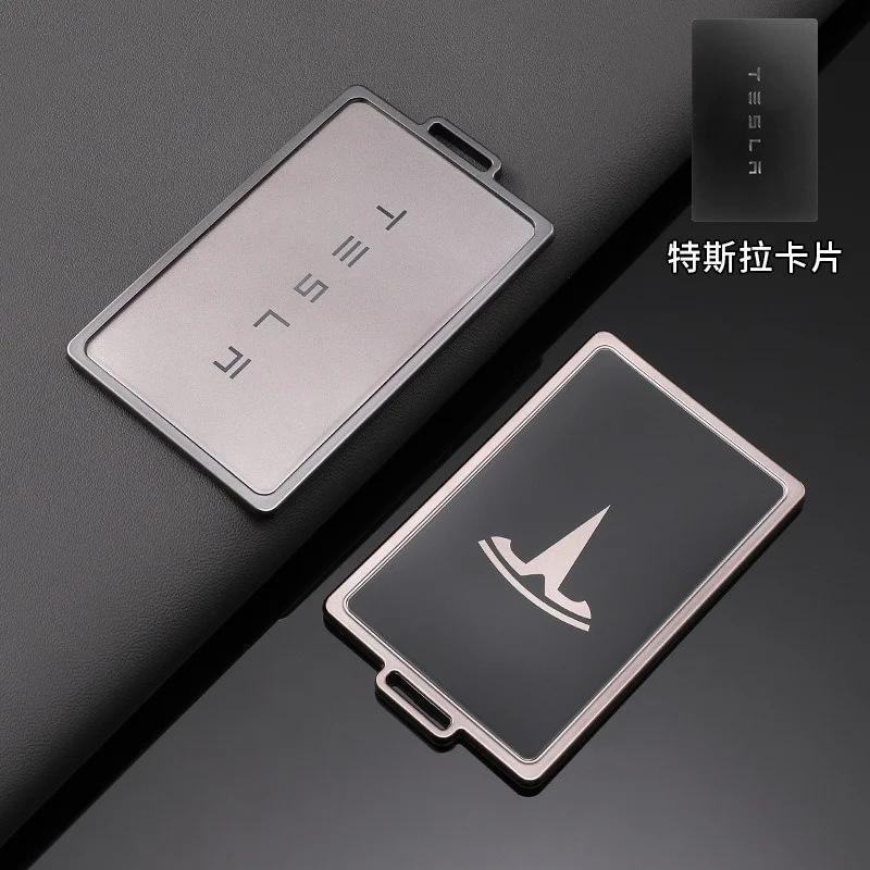 Автомобильная наклейка 2025 Новый Tesla Сплав цинка ТПУ Автомобильная NFC-карта Ключ Чехол-защита Держатель Корпус Для Tesla Model 3 Model Y Брелок