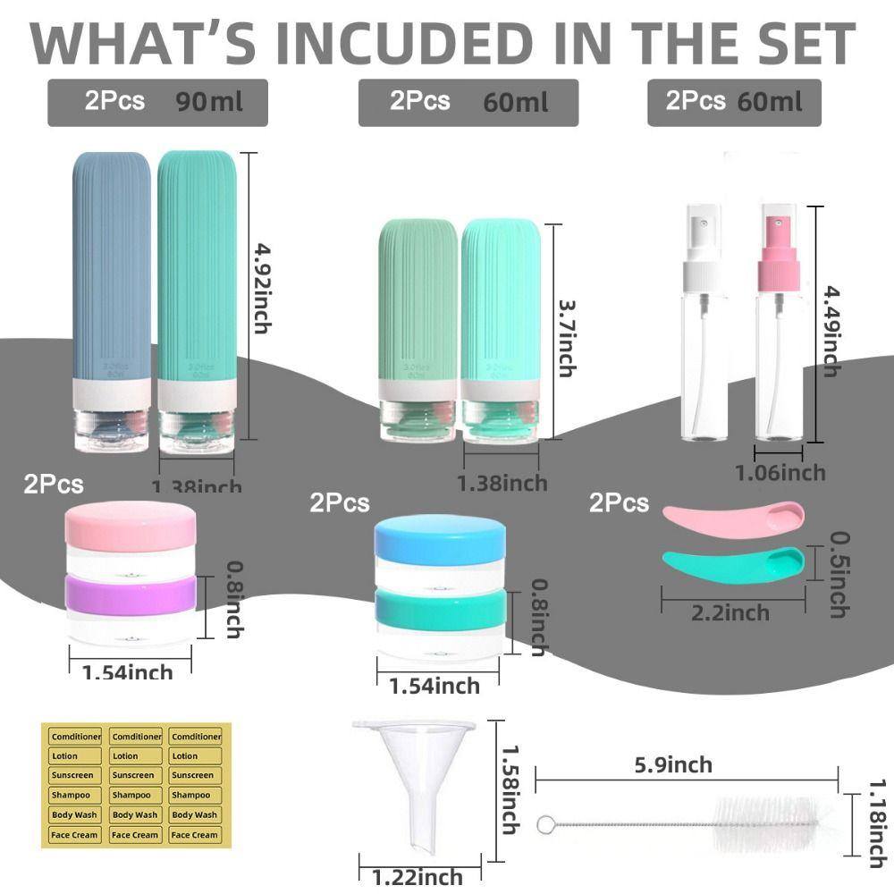 Leak-Proof Squeeze Liquid Bottle Kit Empty Cosmetic Container  Sub-bottling Tool