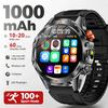 2026 Новая модель 1000 мАч Батарея Военные Уличные Умные Часы Мужские Спорт Фитнес Компас IP68 Водонепроницаемые Bluetooth Звонок Умные Часы