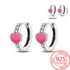 Pink Series 925 Sterling Silver Romantic Flower Butterfly Unicorn Tulip Geometry Earrings Boutique Fine Jewelry Gifts for Women