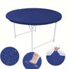 Diameter 48/60in Stain-Resistant Tablecloth Elastic Picnic Table Cloth Round Table Cover  Camping