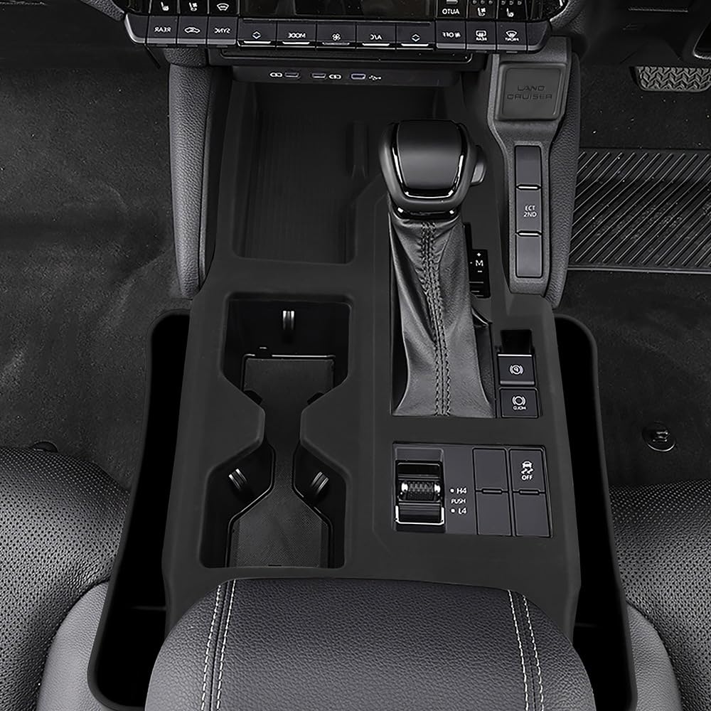 Temiry Land Cruiser 250 Shift Panel Rubber Console Land Cruiser 250 Accessory Wireless Cover, Mat, Cover, Scratch-Resistant, Stain-Resistant,