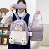 New Schoolbag Cute Large Capacity Schoolbag Women Japanese Ins Ugly Cute Backpack Niche Cartoon Elementary School Backpack