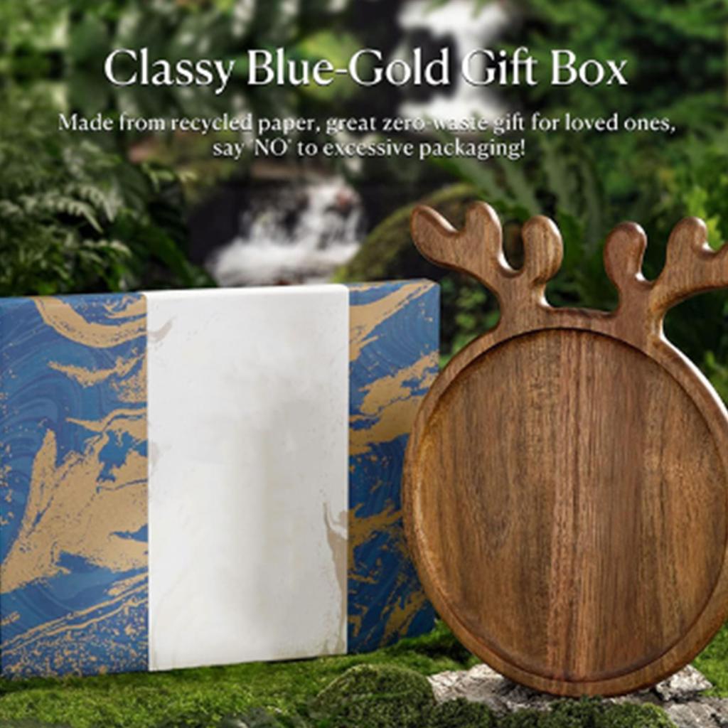 Рождественский деревянный поднос для закусок в форме оленьих рогов, сервировочное блюдо, круглый сервировочный поднос, доска для закусок, тарелка для снеков