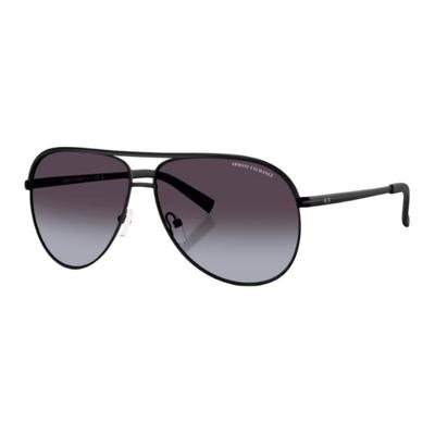 Emporio Armani Солнцезащитные очки в пилотском стиле из сплава Унисекс-очки Черные AX200260008G