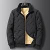 Autumn Winter Men's Jacket Fleece-lined Winter Coat Middle-aged Youths Cotton Coat