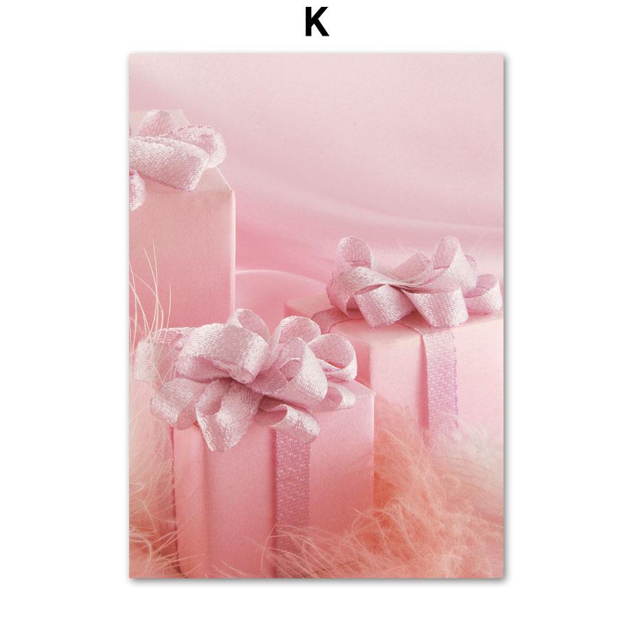 Розовая роза орхидея сакура корона цветок холст картина скандинавские постеры и принты настенные художественные картины для гостиной домашний декор