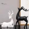 2 шт. настольный орнамент оленя смоляные фигурки оленя стоящего оленя и лежащего оленя скульптура для домашнего офиса стол декор