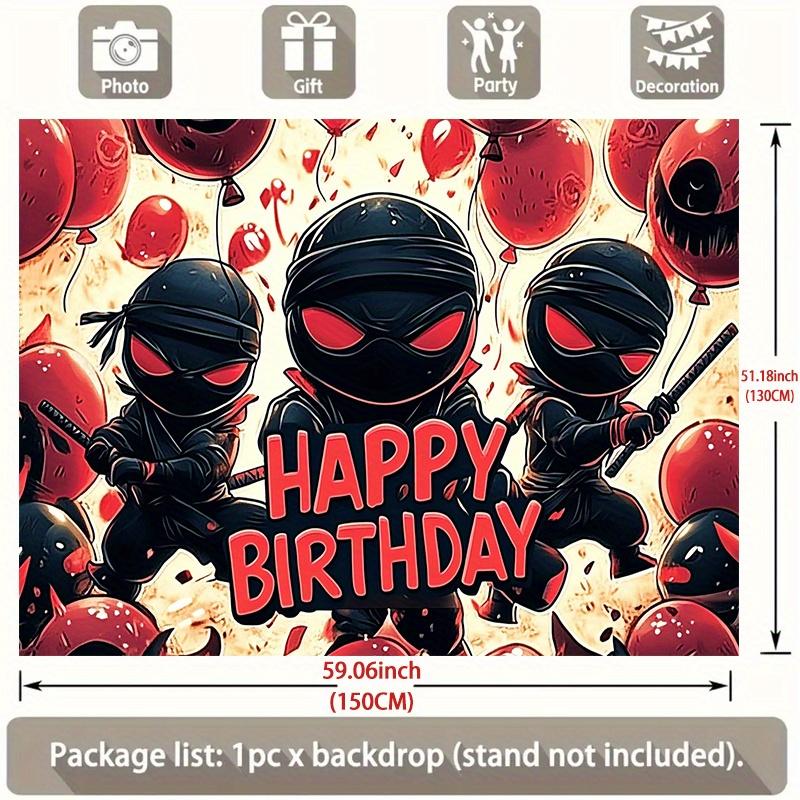 1pc Birthday Ninja Confetti Party Banner Multicolor Polyester