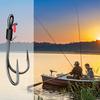 5/10Pcs Double Fishing Hook Heavy Duty Live Shrimp Bait Holder Hook Barbed Fishhook Freshwater Saltwater Fishing Hook Fishing Accessories