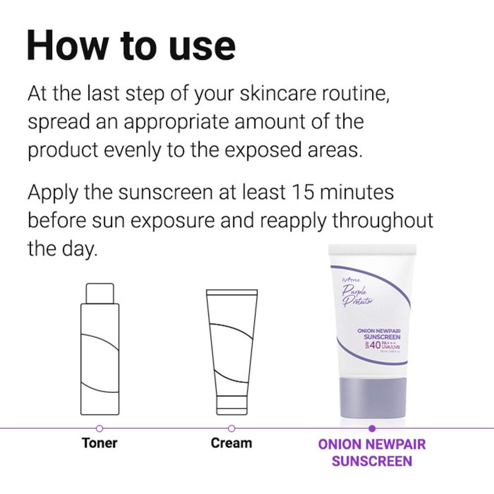 Isntree Onion Newpair Солнцезащитный крем Spf 40 1,69 унции