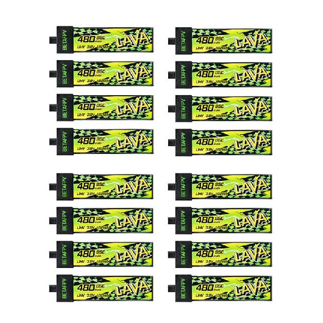 BETAFPV LAVA II 480mah 1S 95C Battery For Air75, Meteor75 Pro, Cetus Pro, Cetus X 6 Ports HexaCharger 1S Charger
