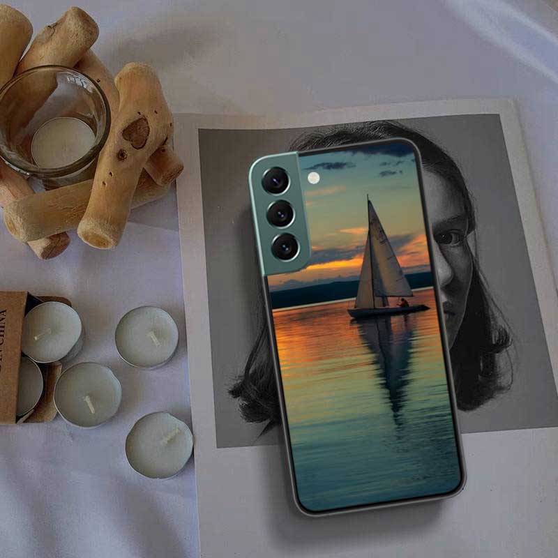 Чехол для телефона парусник для Samsung A16 A26 A36 A56 Galaxy A02S A12 A52S A13 A23 A33 A53 A54 A34 A24 A14 A22 A32 A42 A72 Чехол C