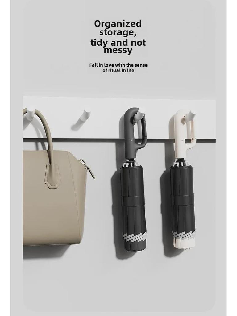 72-Bone Automatic Reverse Folding Umbrella - Oversized, Dual-use for Sun and Rain, Unisex