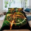 Astrology Duvet Cover Set Zodiac Astrology Signs Print Bedding Set for Teens Sun Moon Image Circle Comforter Cover Quilt Cover