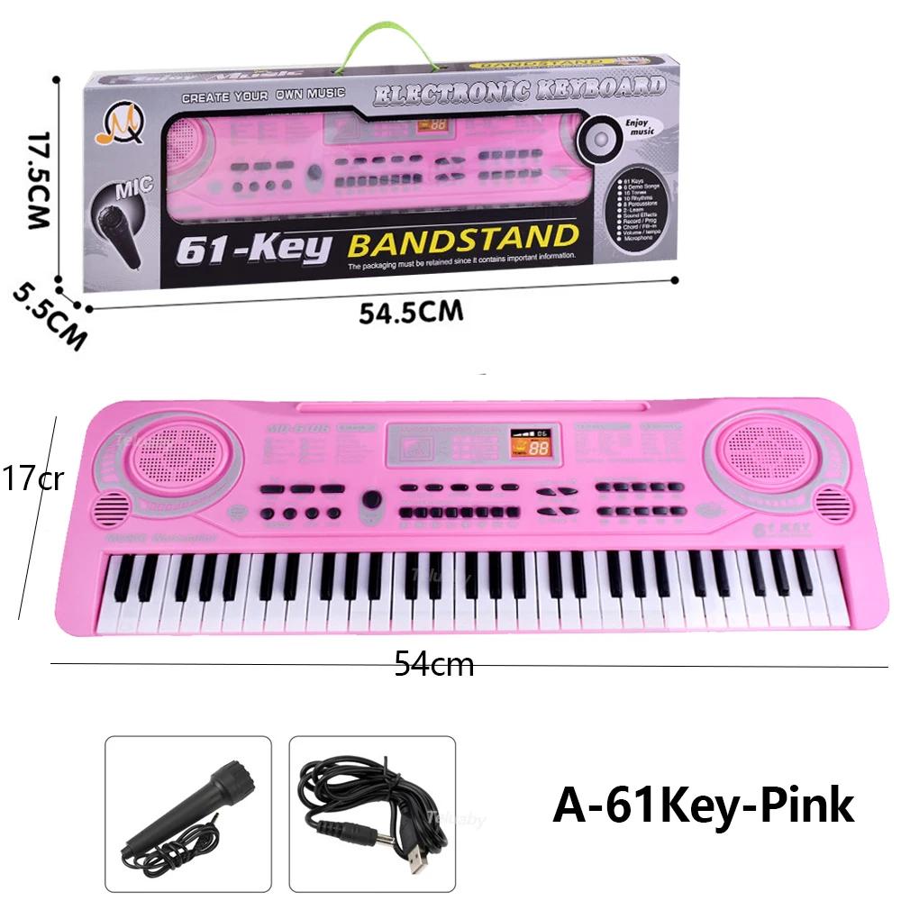 Chriyungel Kids Electronic Piano Keyboard with Microphone 61 / 37 Keys Organ Musical Instrument Toy Gift for Child Beginners