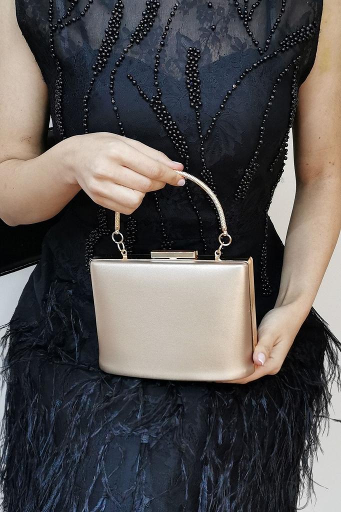 Women's Stylish and Useful Evening Dress Bag Fabric Black Women's Evening Dress Bag