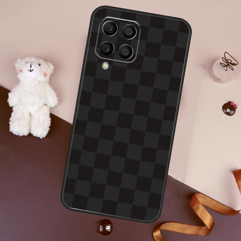 Клетчатый чехол-кейс для Samsung Galaxy M11 M31 M21 M53 M13 M32 M52 M15 M35 M55 M14 M34 M54 M06 M16 M36 M56