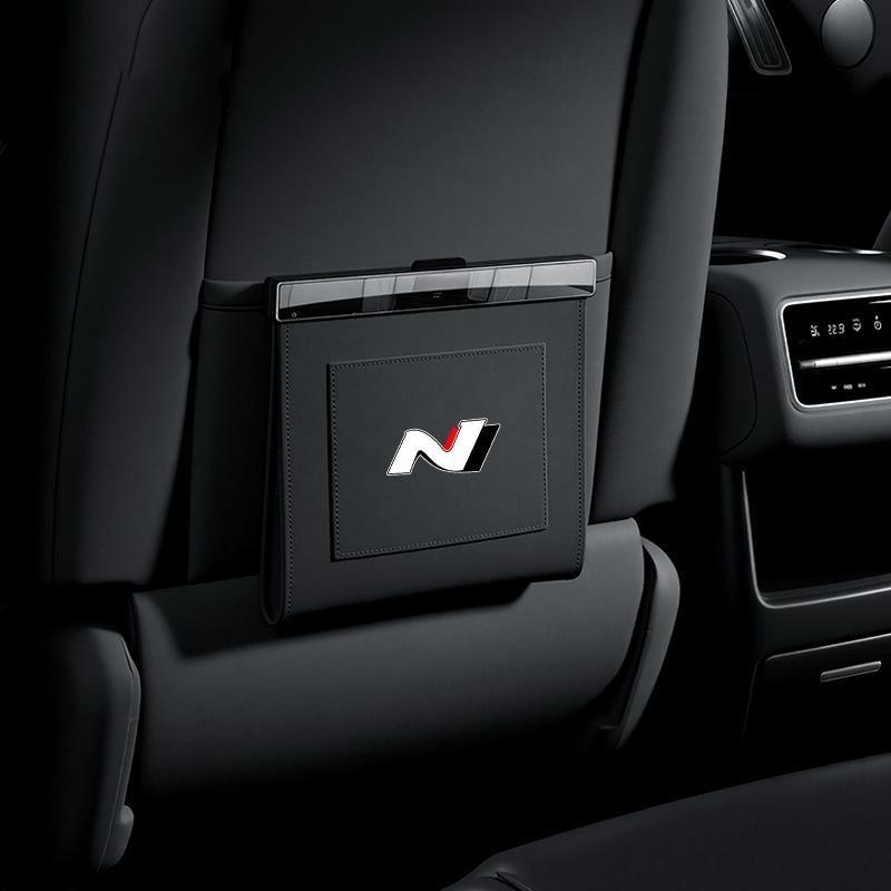 Car Garbage Bag Waterproof Leather Auto Back Seat Hanging Trash Bin for Car Interior Accessory for Hyundai N Nline Tucson Accent lk1