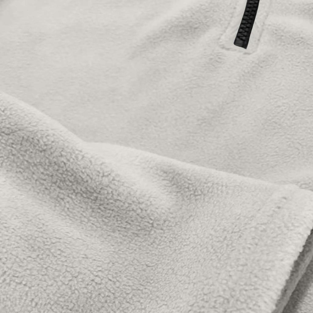 Men's Casual Solid Color Stand-up Collar Half-zipper Long-sleeved Top Men's Fleece Pullover Hoodie