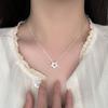 Personalized Diamond Inlaid Hollowed Out Star Necklace for Female Niche Design, Texture and Collarbone Chain
