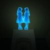 Glow Halloween Night Wall Sticker With Girl Holding Hands For Living Decor Room
