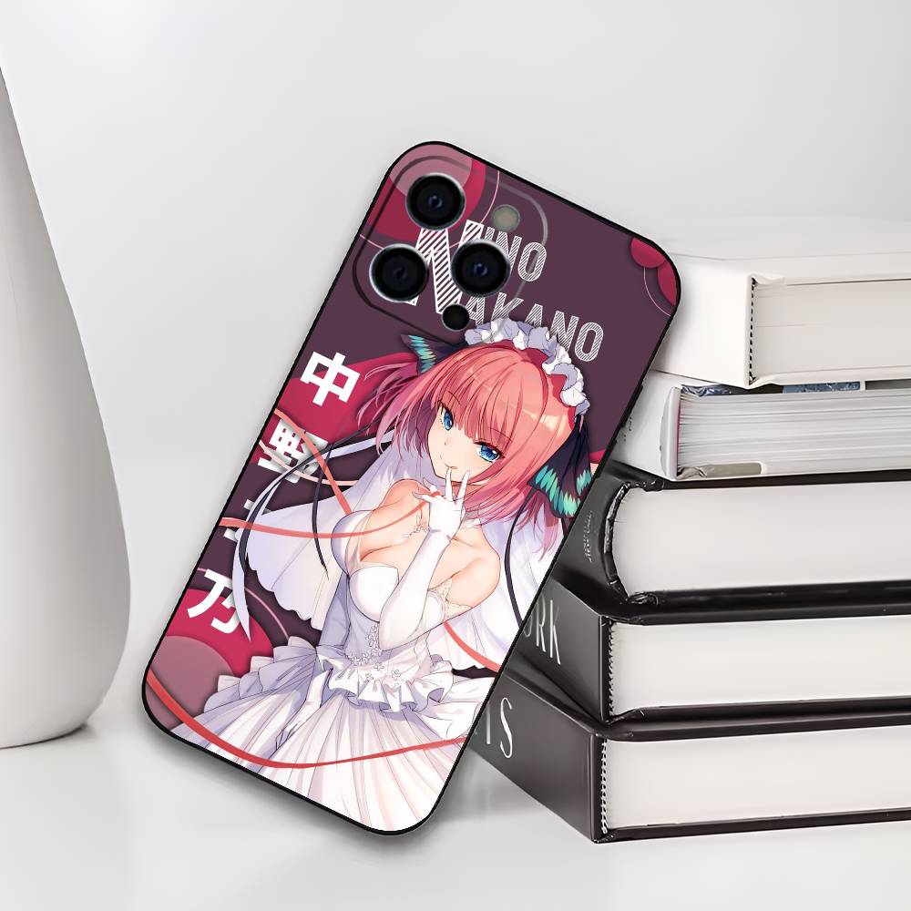 Чехол для телефона с персонажем Аниме N-Нино Н-Накано Для iPhone 17,16,15,14,13,12,11 Plus,Pro Max,XS,Мягкий силиконовый черный чехол