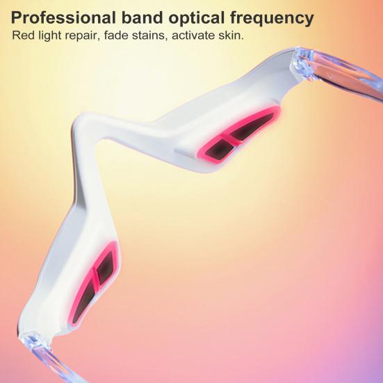 Очки для светотерапии красным светом, Уход за глазами, Горячий компресс, Уменьшают темные круги, Усталость и стимулируют выработку коллагена