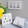 Белая настенная розетка USB стандарта Великобритании 13A, универсальная вилка Type-C для быстрой зарядки мощностью 18 Вт, настенный выключатель света, электрическая розетка