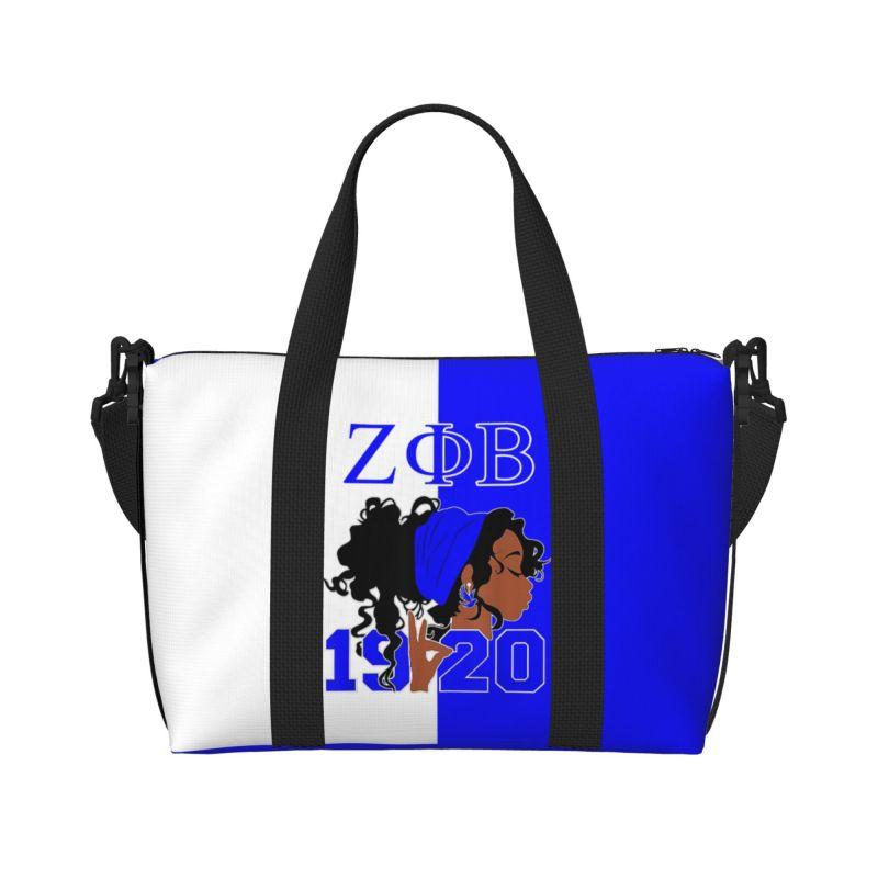 Zeta Phi Beta 1920 Print Travel Duffel Bag Women Multipurpose Workout Luggage Handbag Lightweight Waterproof Tote Bags