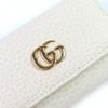 Отличный брелок для ключей GUCCI Double G 6 крючков Кожа светло-бежевого цвета Женский 456118 Б/У