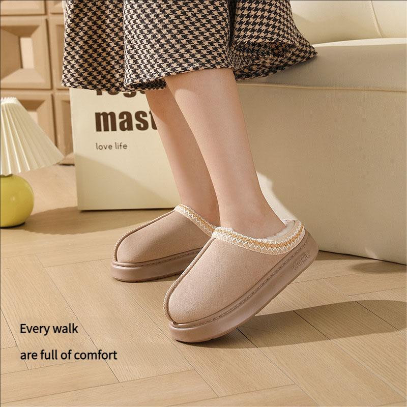 Новые осенне-зимние кружевные модные хлопковые тапочки для мужчин и женщин, парные модели, домашние и уличные теплые хлопковые тапочки