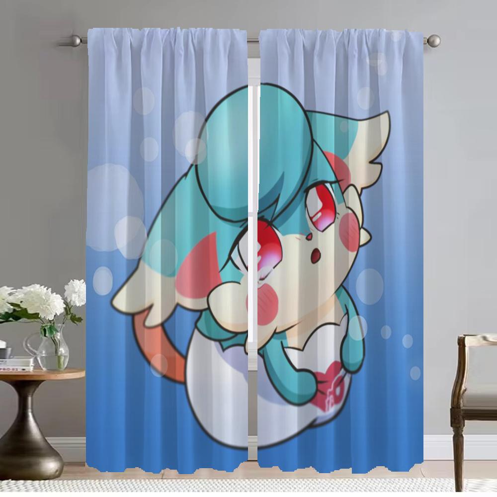 Шторы Himitsu No Cocotama для спальни, затемняющие шторы для украшения на Хэллоуин, 2-панельные шторы для домашнего интерьера