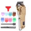 Electric Hair Clippers LCD Cordless Hair Trimmer Haircut Cutting Grooming Kits Gold