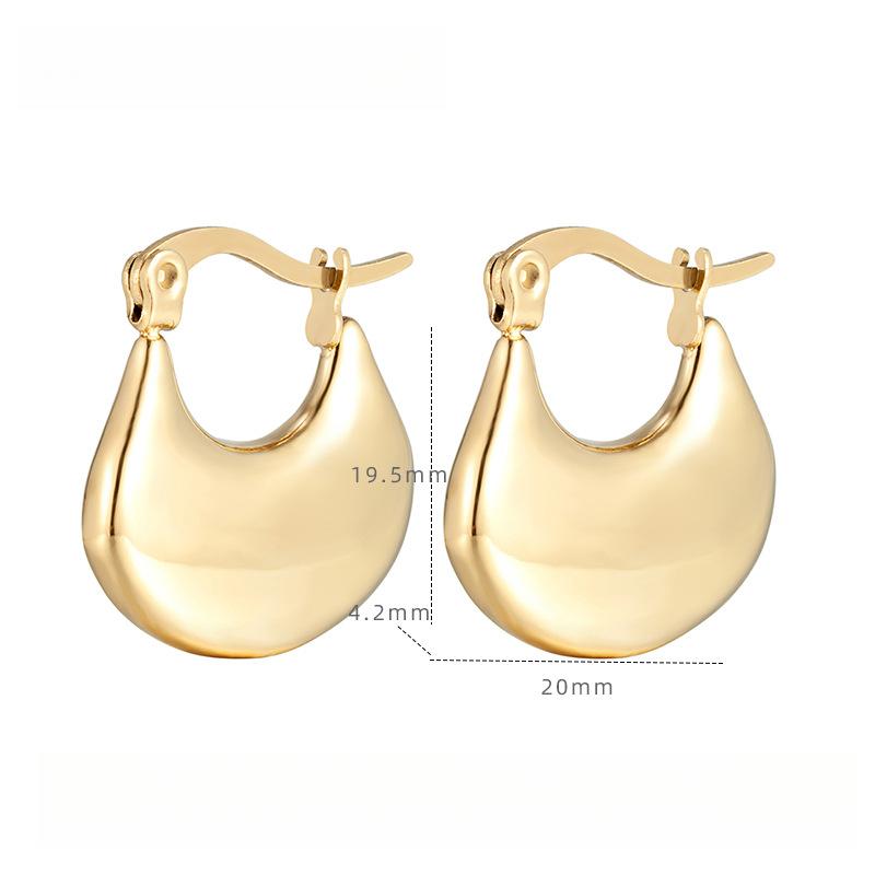 Personalized Fan-shaped Ginkgo Biloba Earrings, Women's Simple Fashion Metal Sense Ear Buckle Niche Design Sense