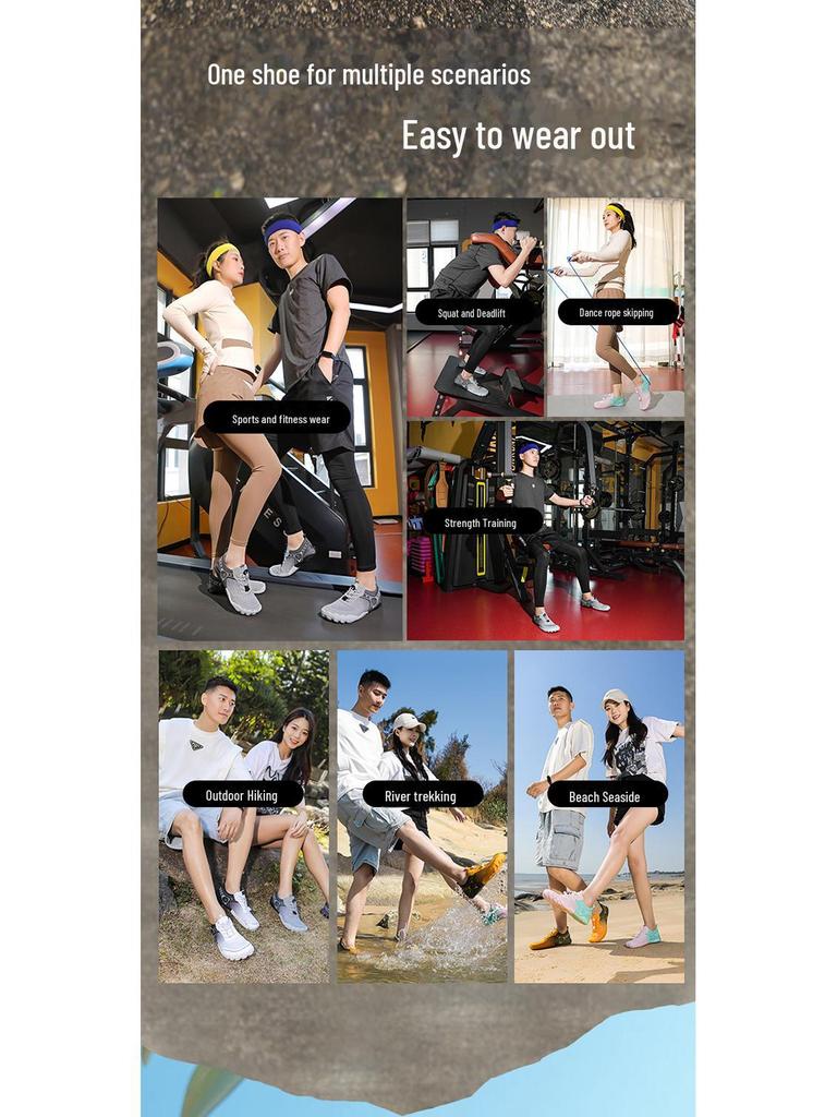 Мужская и женская нескользящая обувь для плавания по реке, пляжа и дайвинга — устойчивая к царапинам и быстросохнущая конструкция.