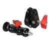 Super Camera Clamp Mount Rustproof Adjustable Double Ball Head Adapter for Camera Light Flashlights