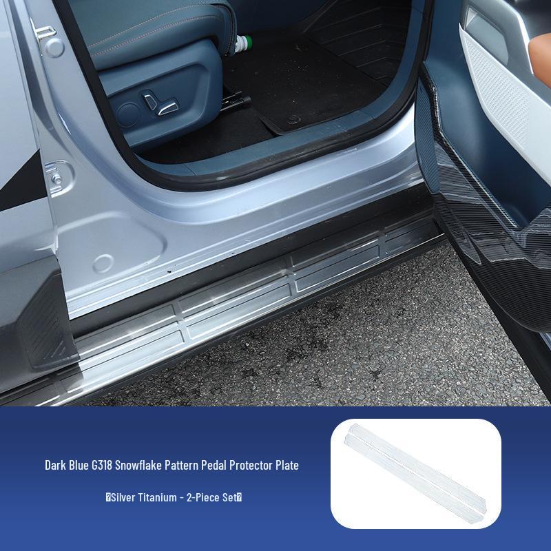 Панель отделки бокового порога "Снежинка" из нержавеющей стали для Deep Blue G318