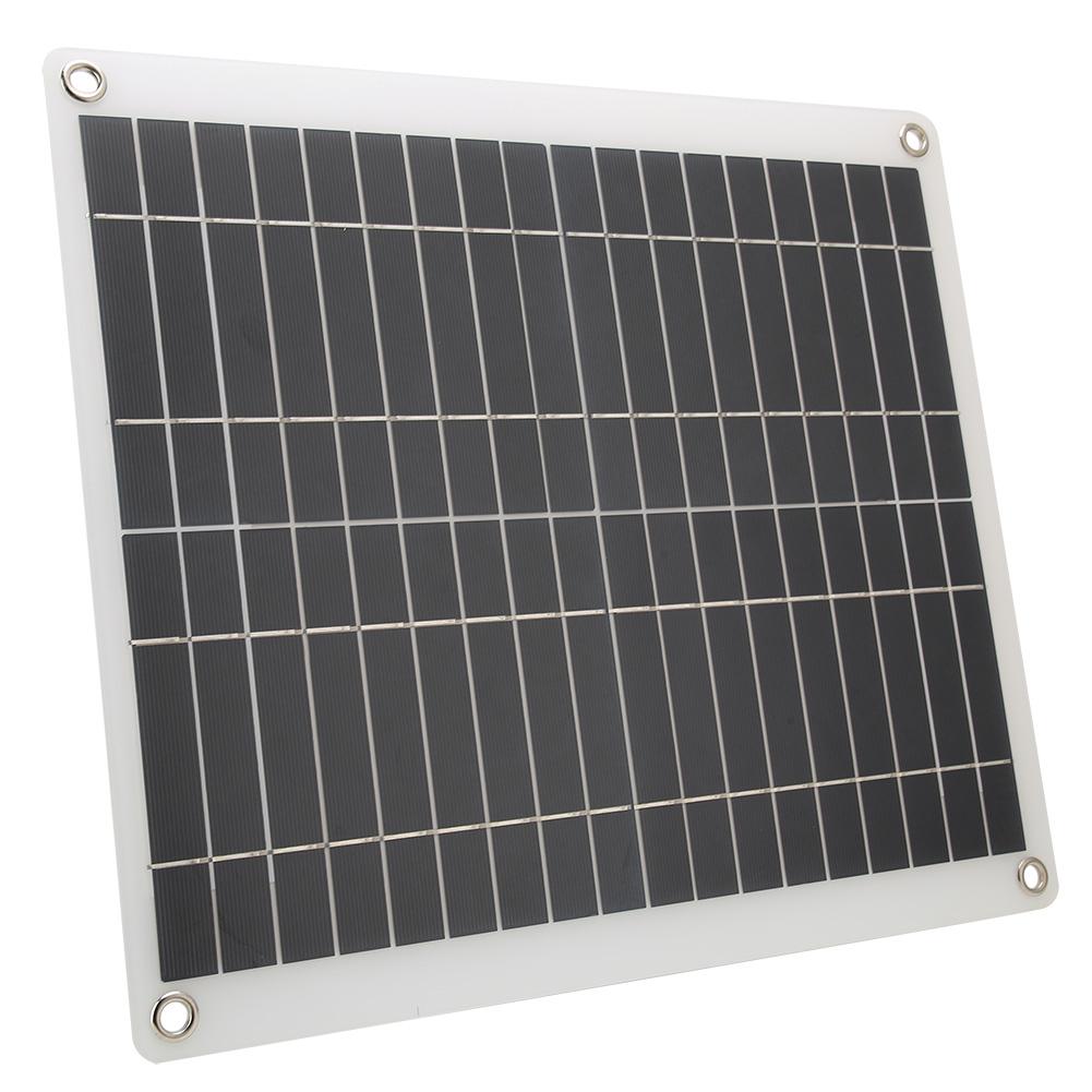 25W Portable Flexible Polycrystalline Solar Panels Charging Board for Outdoor Travel Camping RV