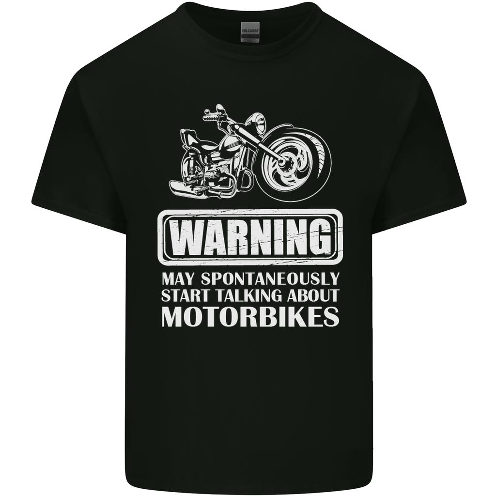 Start Talking About Motorbikes Funny Biker Unisexs Light Cotton TShirt