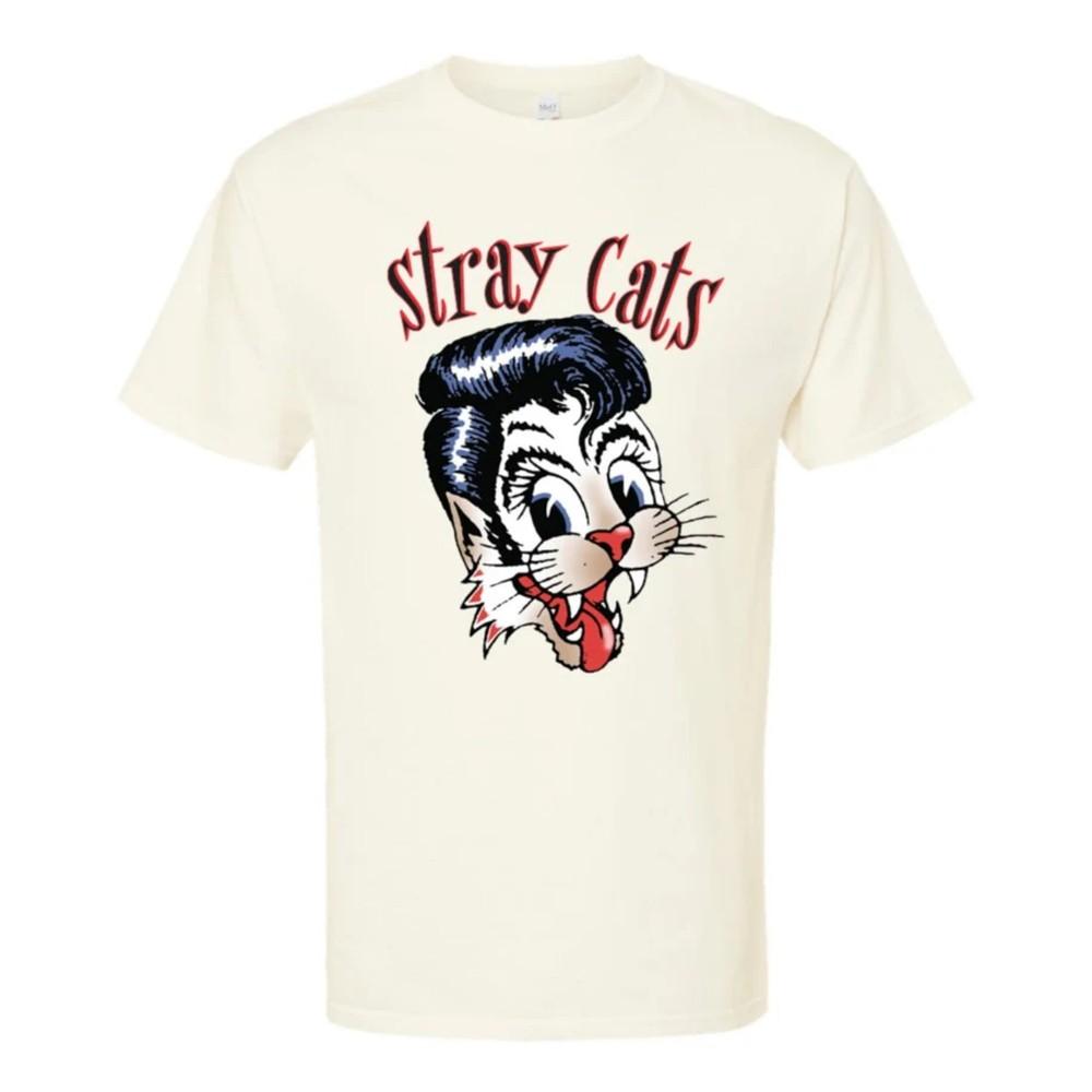 Stray Cats Airbrush Cat Natural Tshirt S5XL Gift For Fan Unisex T-Shirt