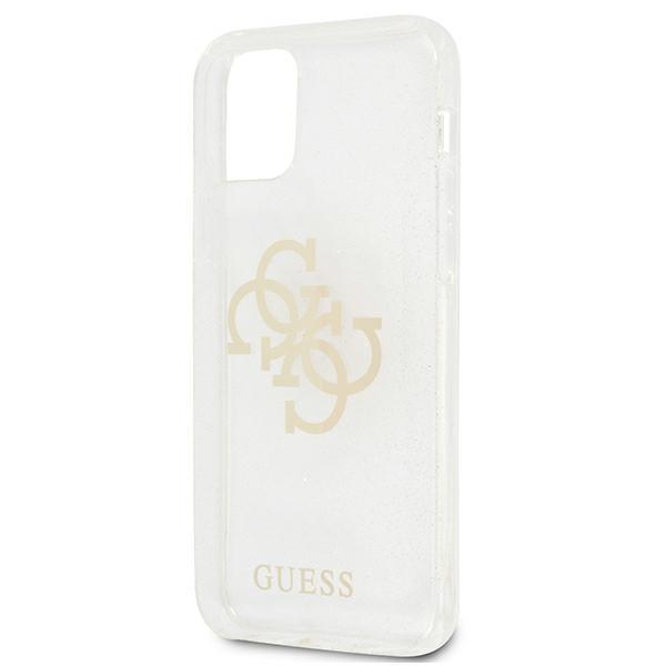 Guess Guhcp12Lpcugl4Gtr Iphone 12 Promax 6,7 Transparent Hard Case Glitter 4G Big Logo