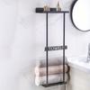 1pc Bathroom Wall Mounted Towel Organizer, 3 Tier Wall Mounted Towel Rack for Bathroom, Metal Towel Rack for Bathroom, Space Storage Towel Rack