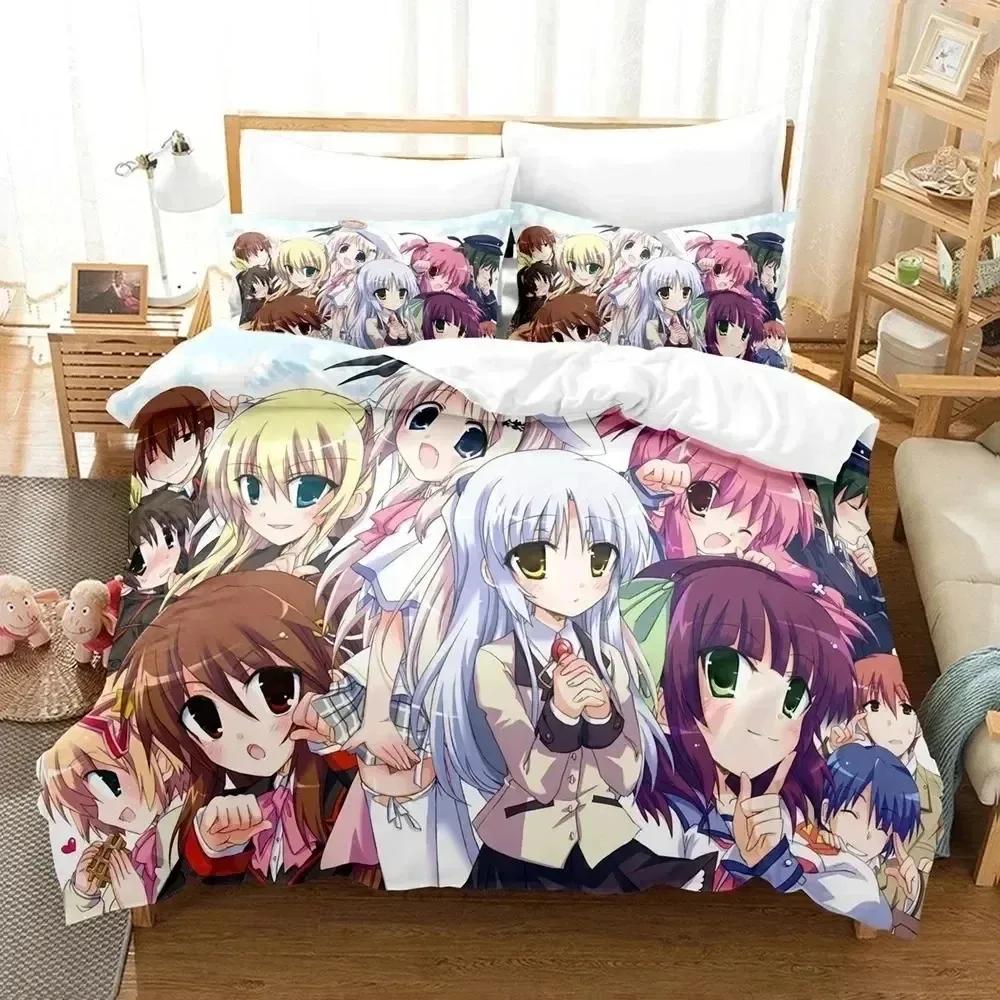 Аниме Little Busters Комплект постельного белья для мальчиков и девочек Размер Twin, Queen Пододеяльник Наволочка Постельное белье Мальчики Взрослые Мода Домашний текстиль