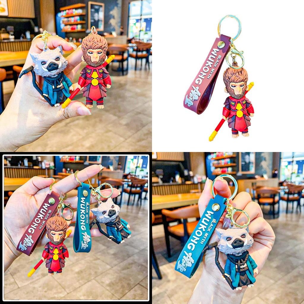 Fun Black Myth Wukong Keychain Durable Silicone Material Perfect For Everyday Use