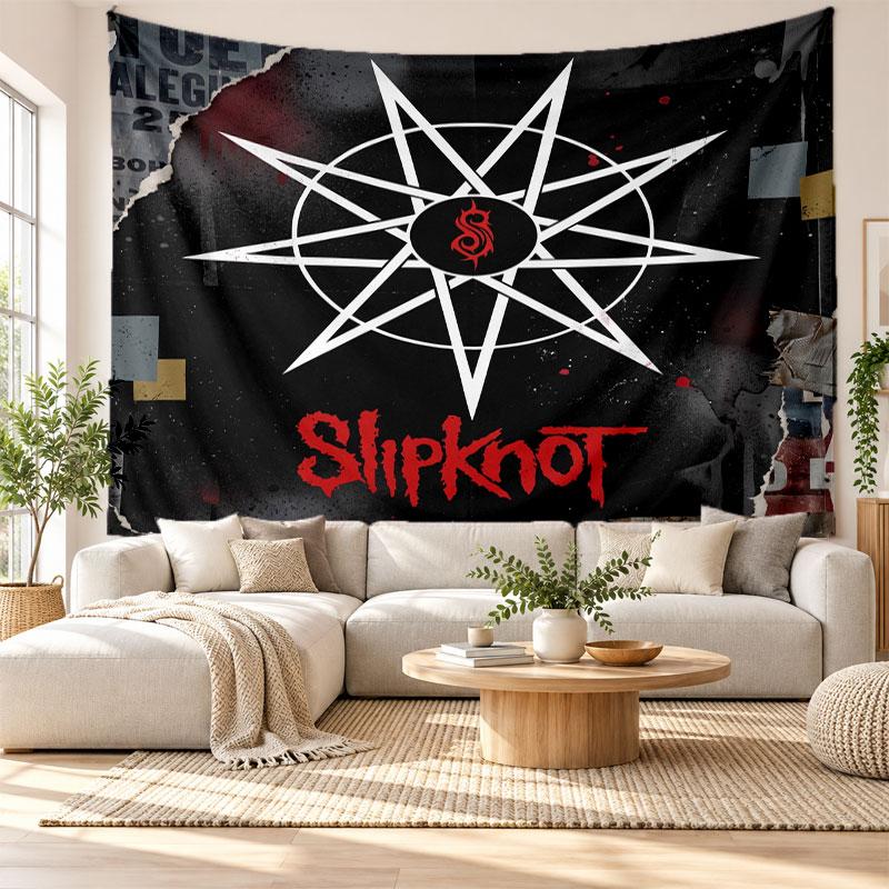 Настенный гобелен Slipknot, Настенное панно из мягкой ткани, Декоративный фон для спальни, Домашнее настенное искусство