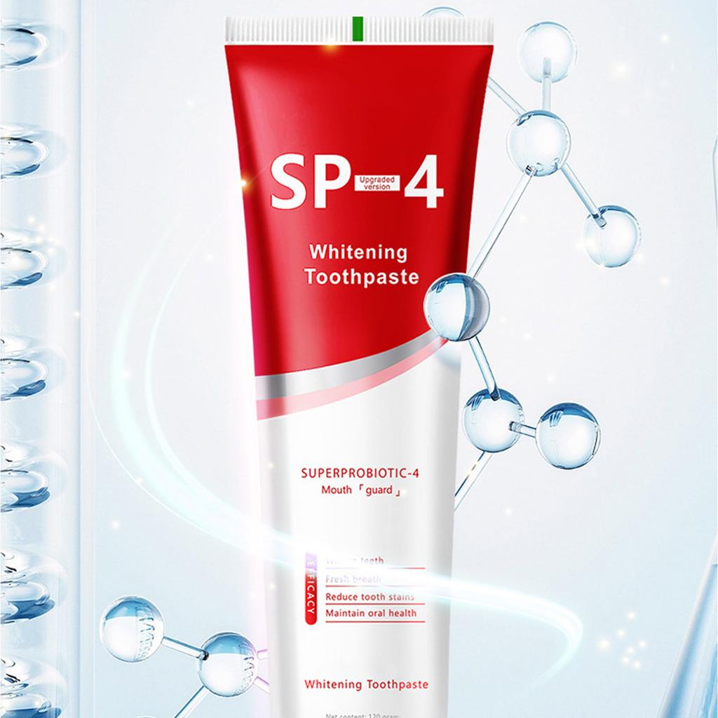 SP-4 Toothpaste, 120g, Sp-4 Probiotic Toothpaste, SP-4 Whitening Toothpaste, Fresh, Breath, Toothpaste, Toothpaste, Stain Removal, Complete Tooth Care