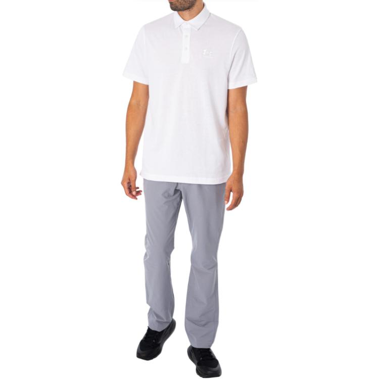 Under Armour Однотонная свободная рубашка поло мужская белая 1386608-100