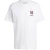 adidas Белая графическая футболка для мужчин Streetwear JI6305