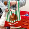 Large Capacity Cartoon Shopping Bag Waterproof Vegetable Storage Bag Handheld Bag  Shopping